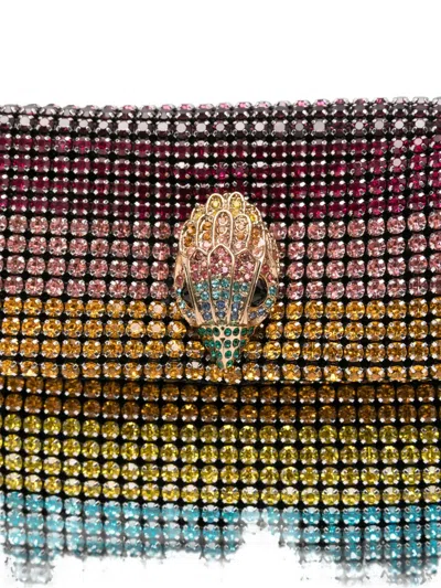 Kurt Geiger Rhinestone-embellished Chain Shoulder Bag In Pink