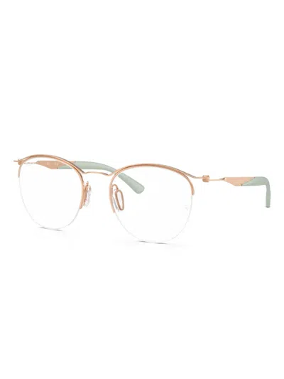 Ray Ban Brille Mit Rundem Gestell In Gold