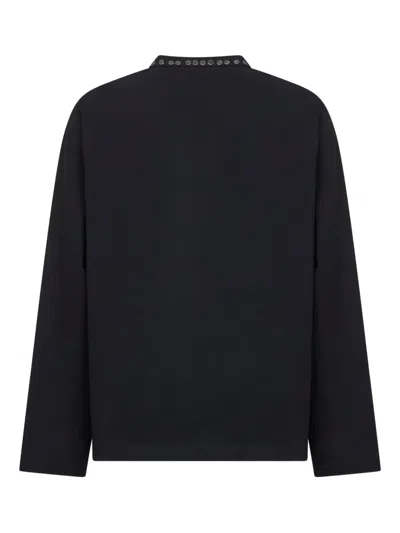 Jil Sander Long Sleeve T Shirt Featuring Studs In Black