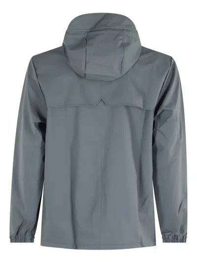Rains Storm Breakers Hooded Raincoat In Gray