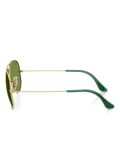Ray Ban Aviator Sunglasses In Green