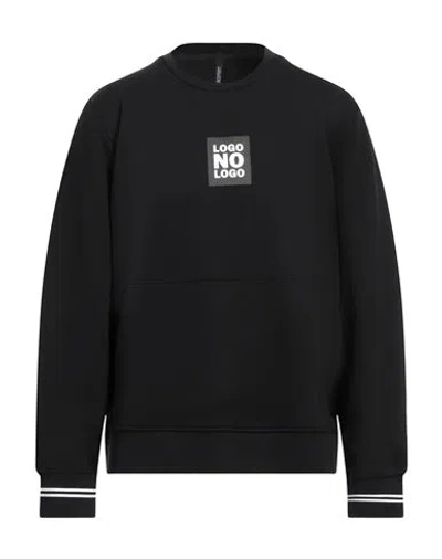 Neil Barrett Man Sweatshirt Black Size L Cotton, Polyester, Elastane, Polyamide In Black