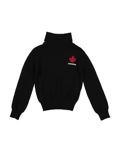 Dsquared2 Toddler Girl Turtleneck Black Size 6 Nylon, Wool, Viscose, Cashmere In Black