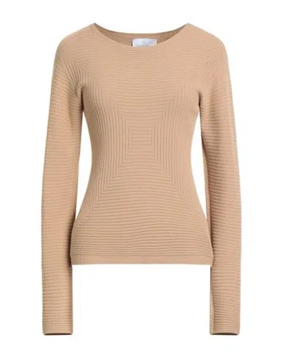 Vicario Cinque Woman Sweater Camel Size Xl Viscose, Polyamide In Brown