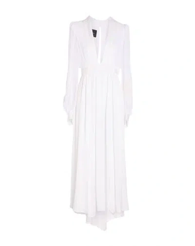 Pinko Woman Midi Dress White Size 2 Polyester, Elastane In White