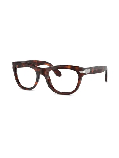 Persol Brille Mit Eckigem Gestell In Brown