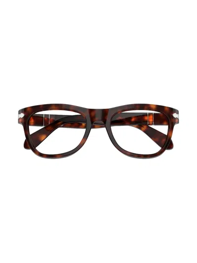 Persol Brille Mit Eckigem Gestell In Brown