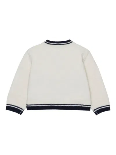 Marni Contrast-trim Cardigan In White