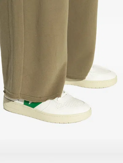 Veja V-90 Bicolor Low-top Sneakers In White