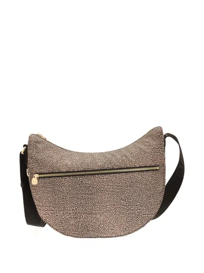Borbonese Medium Luna Shoulder Bag In Brown