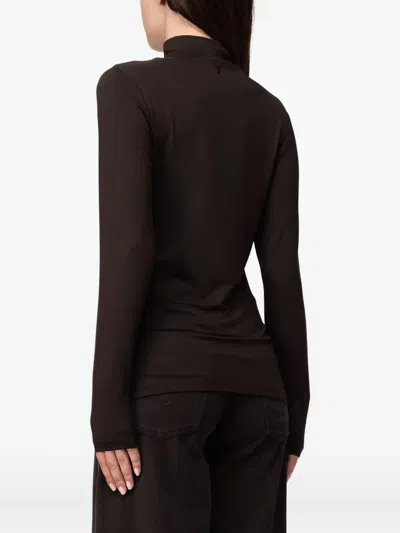 Dondup Turtleneck Top In Brown