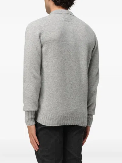 Drumohr Buttoned Polo Shirt In Gray