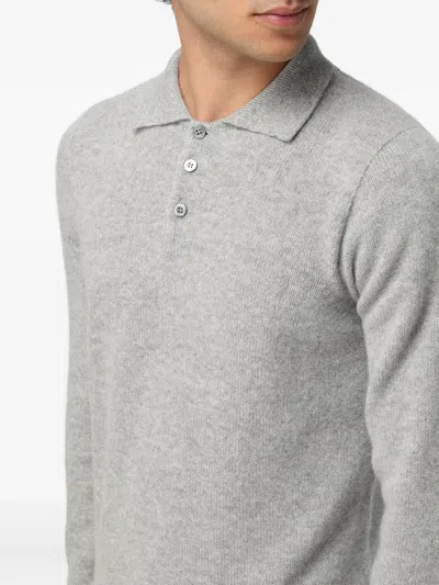 Drumohr Buttoned Polo Shirt In Gray