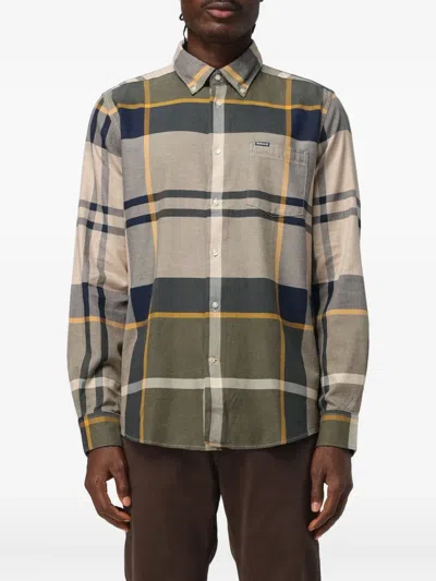Barbour Dunnon Checked Pocket Shirt In Brown