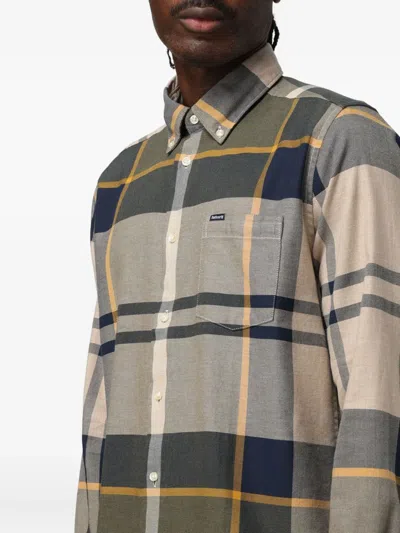 Barbour Dunnon Checked Pocket Shirt In Brown
