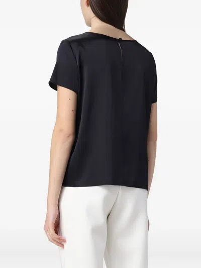 Giorgio Armani Satin Top In Black