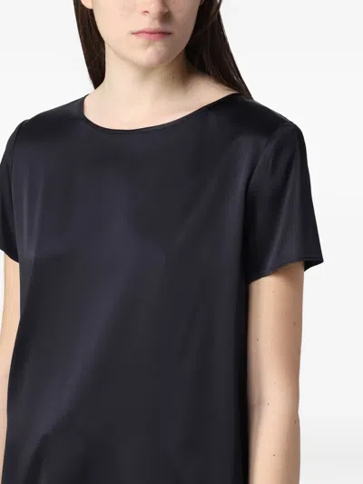 Giorgio Armani Satin Top In Black