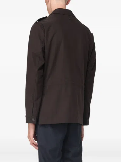 Paolo Pecora Flap-pocket Jacket In Brown