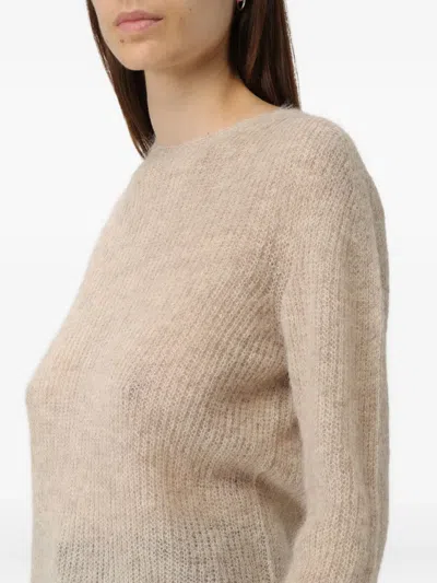 Emporio Armani Round-neck Sweater In Brown