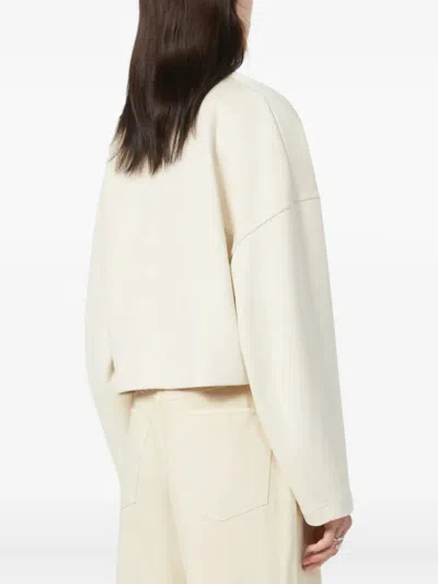Sportmax Soft Sweatshirt With Double-layer Effect In Neutral