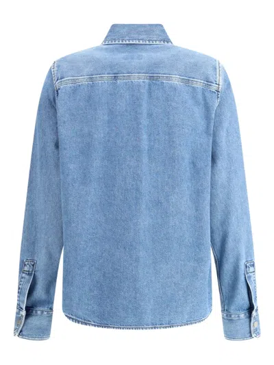 Jacob Cohen Western Cotton Denim Shirt In Blue