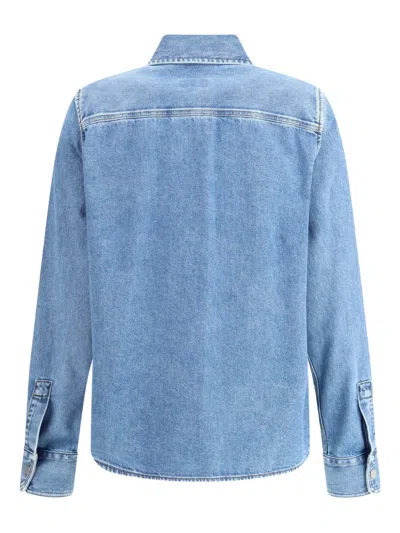 Jacob Cohen Western Cotton Denim Shirt In Blue