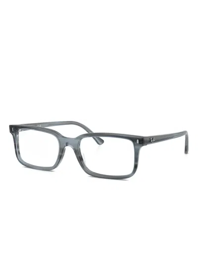Ray Ban Rectangle-frame Glasses In Gray