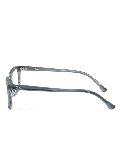 Ray Ban Rectangle-frame Glasses In Gray