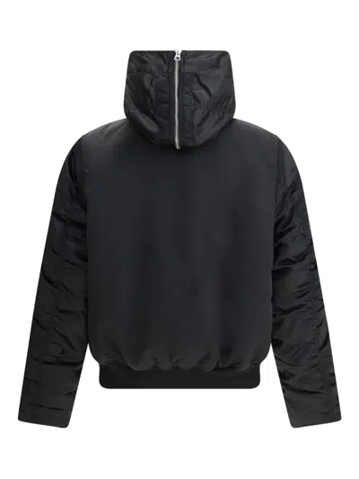 Alpha Industries Drawstring Hooded N-2b Bomber Jacket With Magnetic Closure In Black