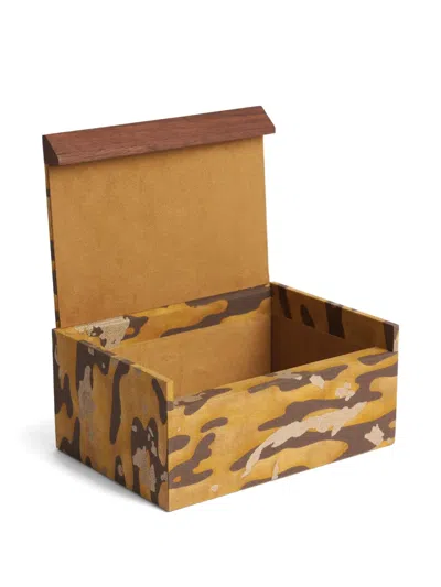 L'objet Fortuny Camo Isole Box (26cm X 18 Cm) In Brown