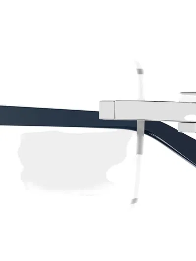 Cartier Rahmenlose Brille Mit Eckigen Gläsern In Black