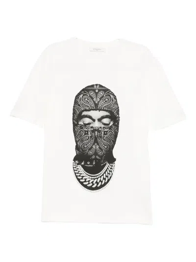 Ih Nom Uh Nit Graphic Print Crew-neck Short Sleeve T-shirt In White