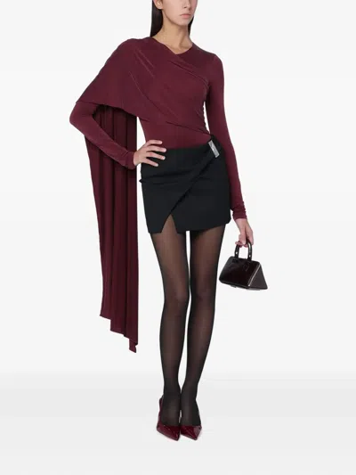 The Andamane Xenia Rouge Noir Mini Dress In Red