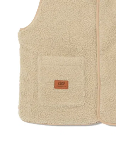 Chocoolate Weste Mit Logo-patch In Brown