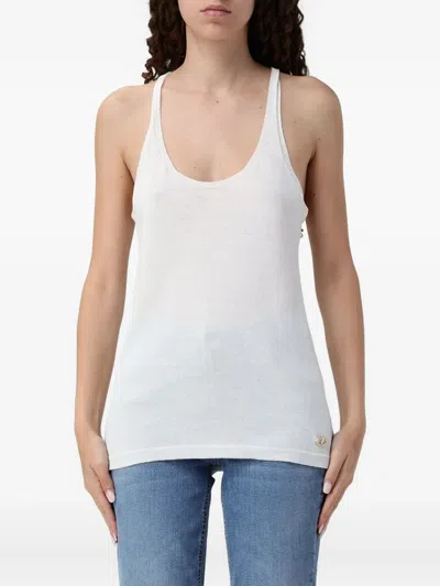 Twinset Logo-plaque Tank Top In White