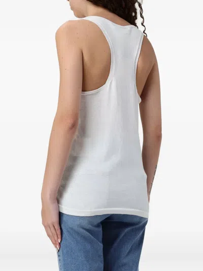 Twinset Logo-plaque Tank Top In White