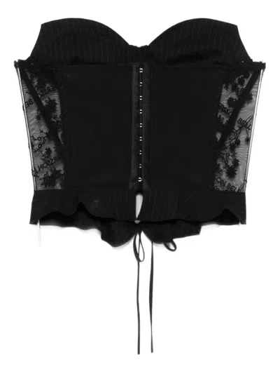 Andersson Bell Gerüschte Korsage Mit Schnürung In Black