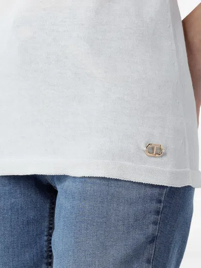 Twinset Logo-plaque Tank Top In White