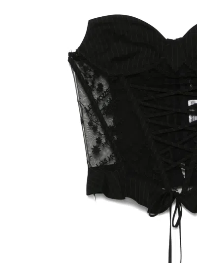 Andersson Bell Gerüschte Korsage Mit Schnürung In Black