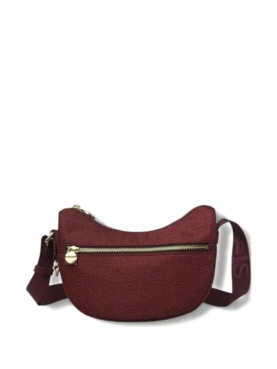Borbonese Luna Zip Satchel In Red