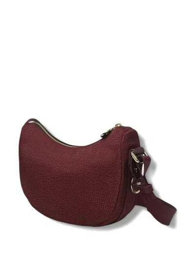 Borbonese Luna Zip Satchel In Red