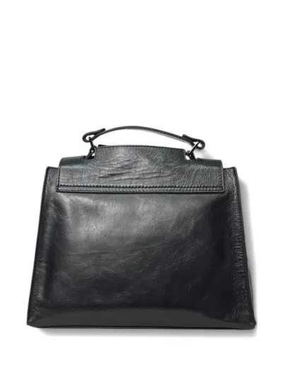 Orciani Small Sveva Gotham Shoulder Bag In Black