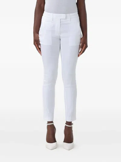 Dondup Belt Loop Casual Pants In White