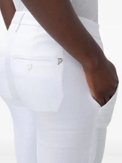 Dondup Belt Loop Casual Pants In White