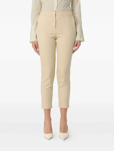 Patrizia Pepe Appliqué Trousers In Neutral