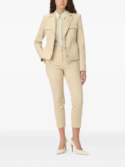 Patrizia Pepe Appliqué Trousers In Neutral