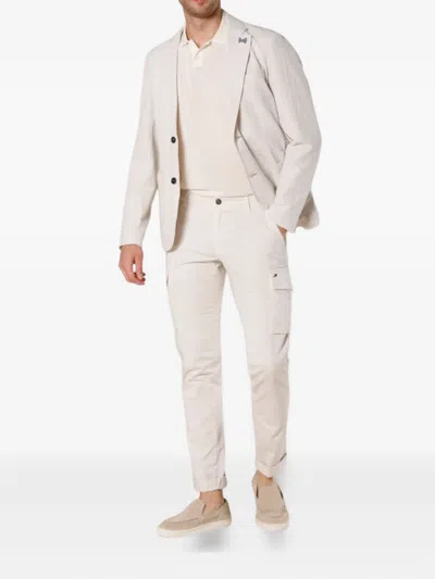 Mason's Cargo-pockets Chile Trousers In Neutral