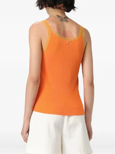 Liu •jo Top In Maglia Di Misto Viscosa Liu Jo In Orange