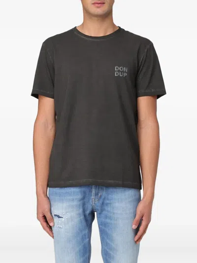 Dondup Logo-print T-shirt In Gray