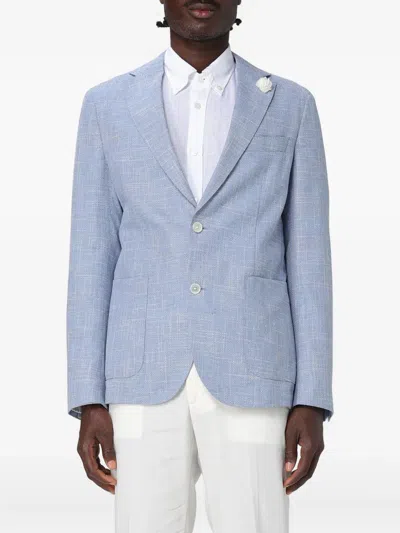 Hugo Boss Patch-pocket Jacket In Blue